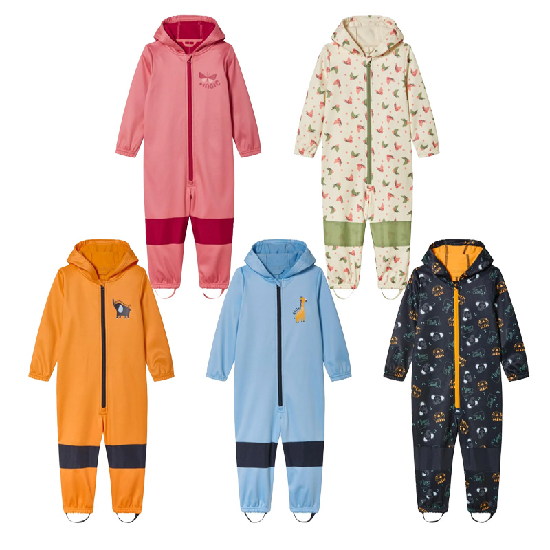 Cotton Baby Onesies Zipper - Kinderen's outdoor softshell-onesies zijn waterdicht en