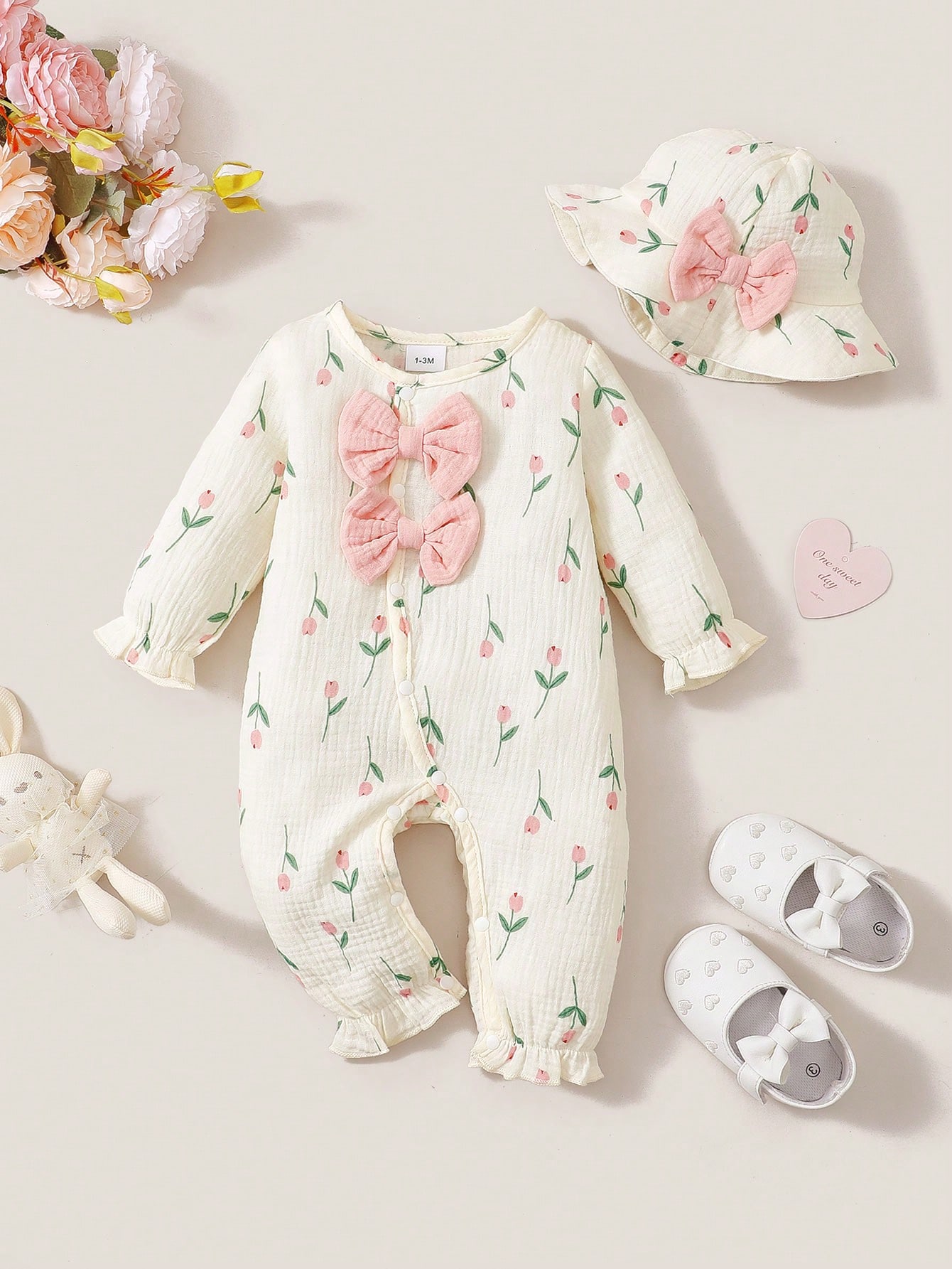 Lente- en herfstrompertje voor - Newborn Baby Girl Romper Floral recensie en prijs