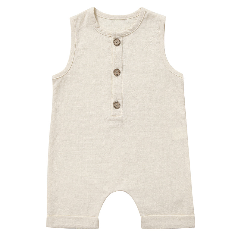 Zomer Baby Jongens Meisjes Rom - Baby Summer Linen Sleeveless Jumpsuit recensie en prijs