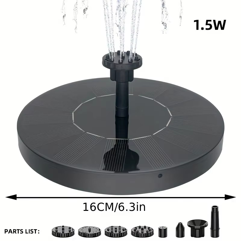 1,5W zonne-energiefonteinpomps - Nursery recensie en prijs