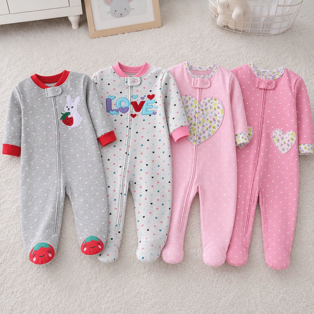 Dubbelzijdige katoenen romper  - Cotton Baby Onesies Zipper recensie en prijs