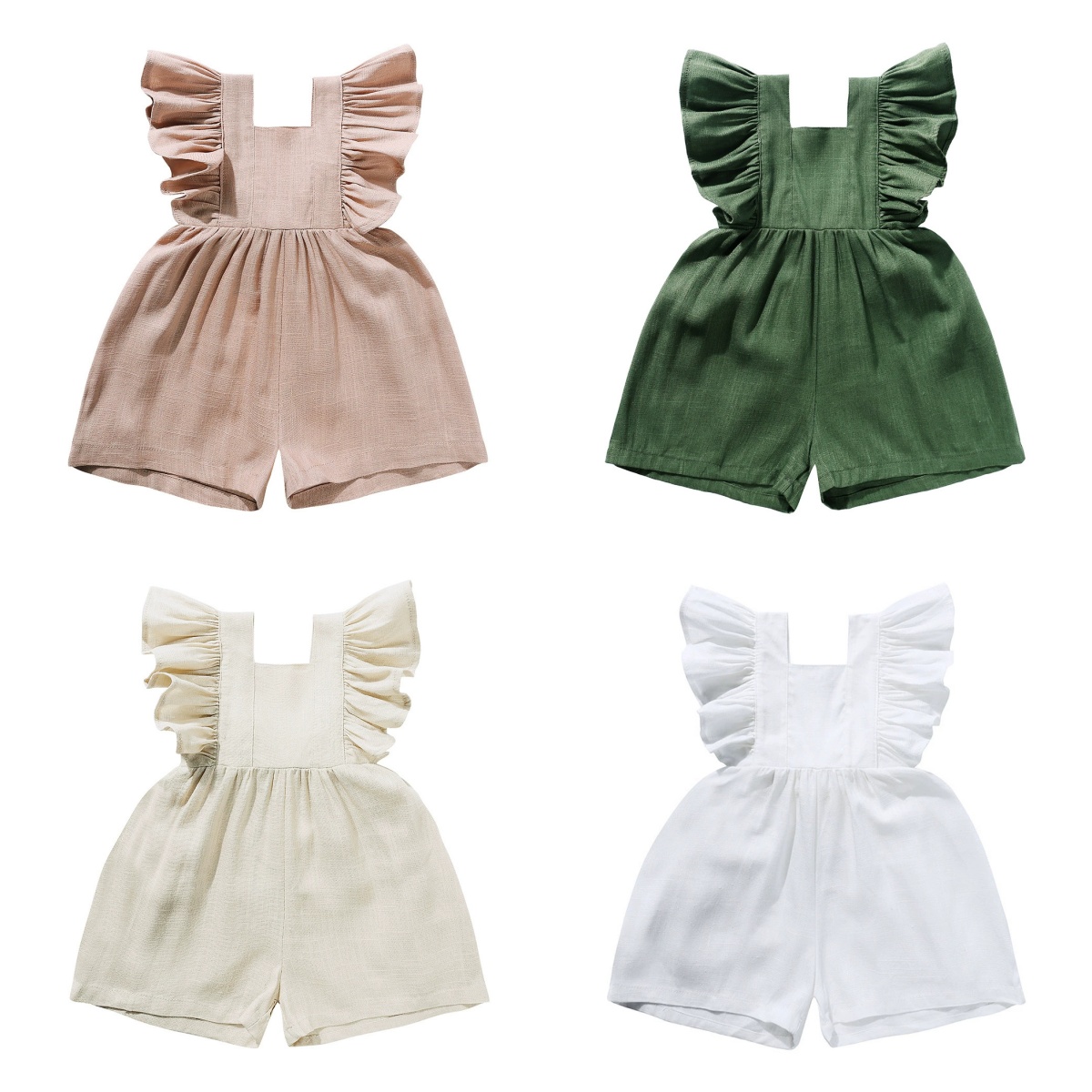2026 Zomer Pasgeboren Baby Mei - Baby Summer Linen Sleeveless Jumpsuit recensie en prijs